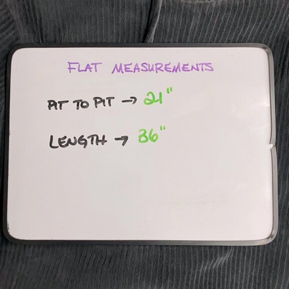 Joe Fresh Dark Grey Corduroy Cozy Oversized Hoodie Dress Tunic L - Picture 5 of 15